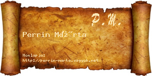 Perrin Márta névjegykártya